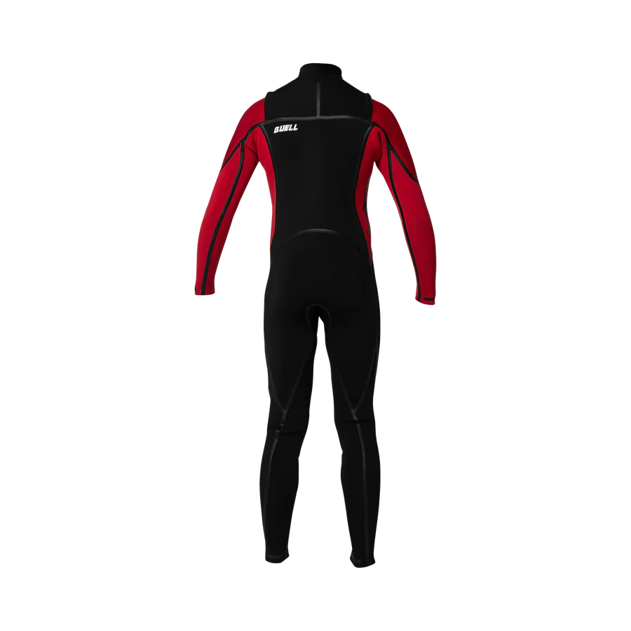 Traje de Surf Niño Buell RB1 Accelerator Negro-Rojo 4/3mm