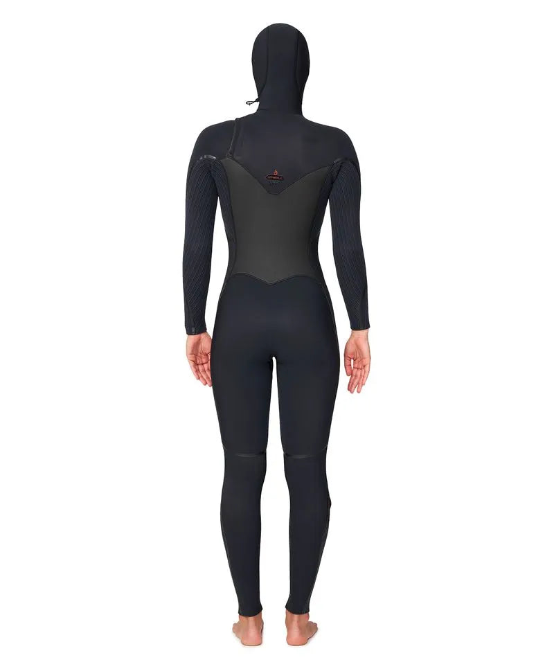 Traje de Surf Hyper Fire Hooded 5/4 Negro Mujer Oneill