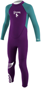 Traje De Surf Morado Niña 2mm Sirenas