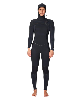 Traje de Surf Hyper Fire Hooded 5/4 Negro Mujer Oneill